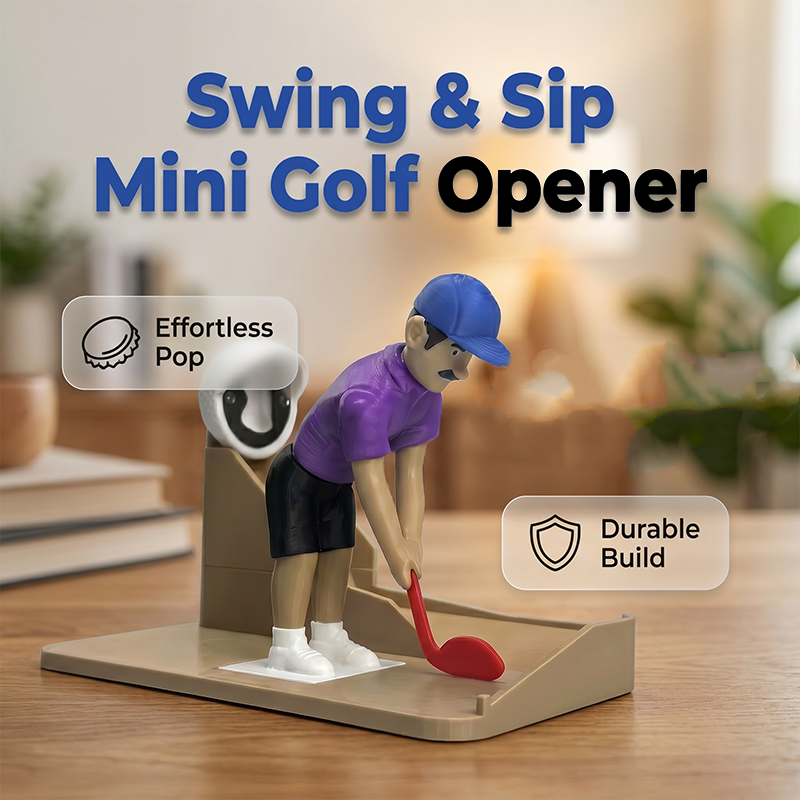 Mini-Golf Flaschenöffner – Witziger Neuheiten-Opener mit Golfspieler-Figur
