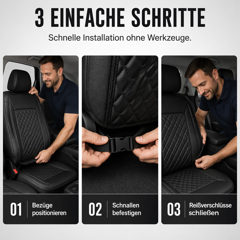 Universelles Autositzbezug-Set aus PU-Leder
