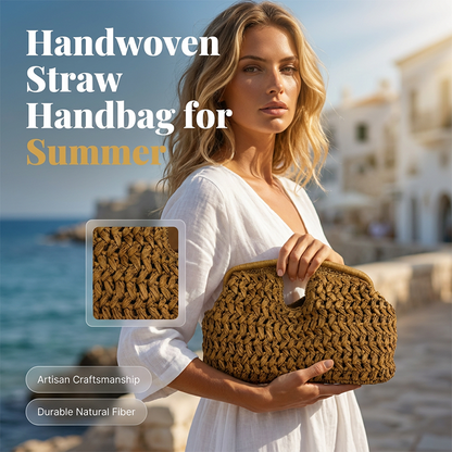 👜 JETZT 50 % RABATT! 🏆 Handgewebte Strohhandtasche für Damen – Natürlich, leicht und geräumig – Perfekt für Strand, Sommerausflüge oder den Wochenmarkt – Boho-Chic 🌾