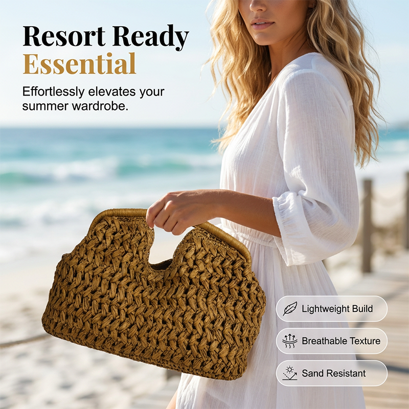 👜 JETZT 50 % RABATT! 🏆 Handgewebte Strohhandtasche für Damen – Natürlich, leicht und geräumig – Perfekt für Strand, Sommerausflüge oder den Wochenmarkt – Boho-Chic 🌾