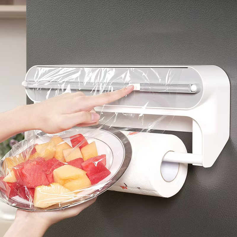 🔥 Heute -50 %! 🔪 2-in-1 Magnetischer Folienschneider & Küchenrollenhalter