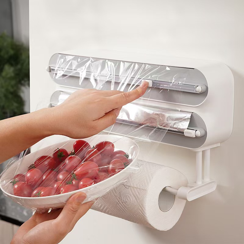 🔥 Heute -50 %! 🔪 2-in-1 Magnetischer Folienschneider & Küchenrollenhalter