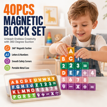 Magnetische Alphabet- und Zahlenwürfel für Kinder