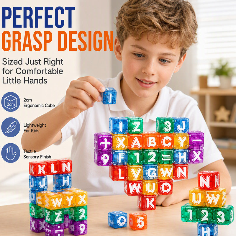 Magnetische Alphabet- und Zahlenwürfel für Kinder