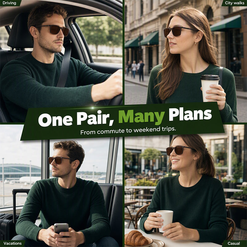 🕶️ 50% RABATT! ☀️ Unisex Stylische Vintage Polarised Sonnenbrille – UV-Schutz, polarisiert & zeitlos – Perfekt für jeden Look & Anlass ✨