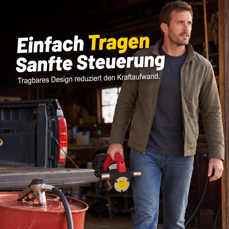 ⛽ 50 % Rabatt ! Tragbare Diesel-Transferpumpe – Kein Aufwand, voller Durchfluss! 🔩 Für 12V, 24V & 220V, blitzschnell, überall einsetzbar ⚙️ Limitiertes Angebot ⏳