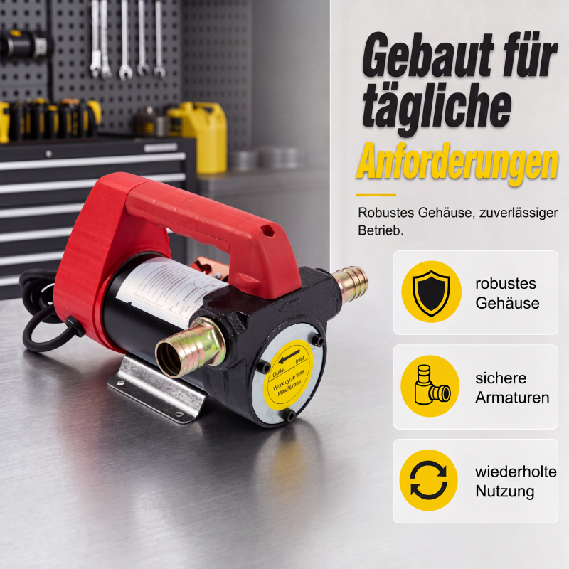 ⛽ 50 % Rabatt ! Tragbare Diesel-Transferpumpe – Kein Aufwand, voller Durchfluss! 🔩 Für 12V, 24V & 220V, blitzschnell, überall einsetzbar ⚙️ Limitiertes Angebot ⏳
