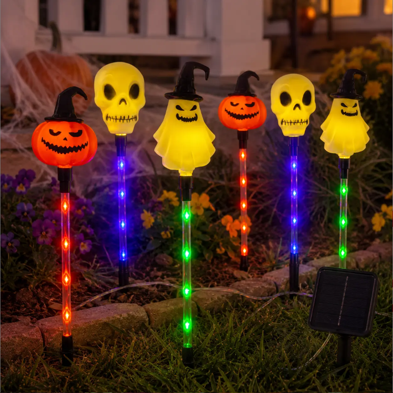 Wasserdichte Halloween-Kürbis-Erdspieß-Lichter