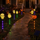 Wasserdichte Halloween-Kürbis-Erdspieß-Lichter