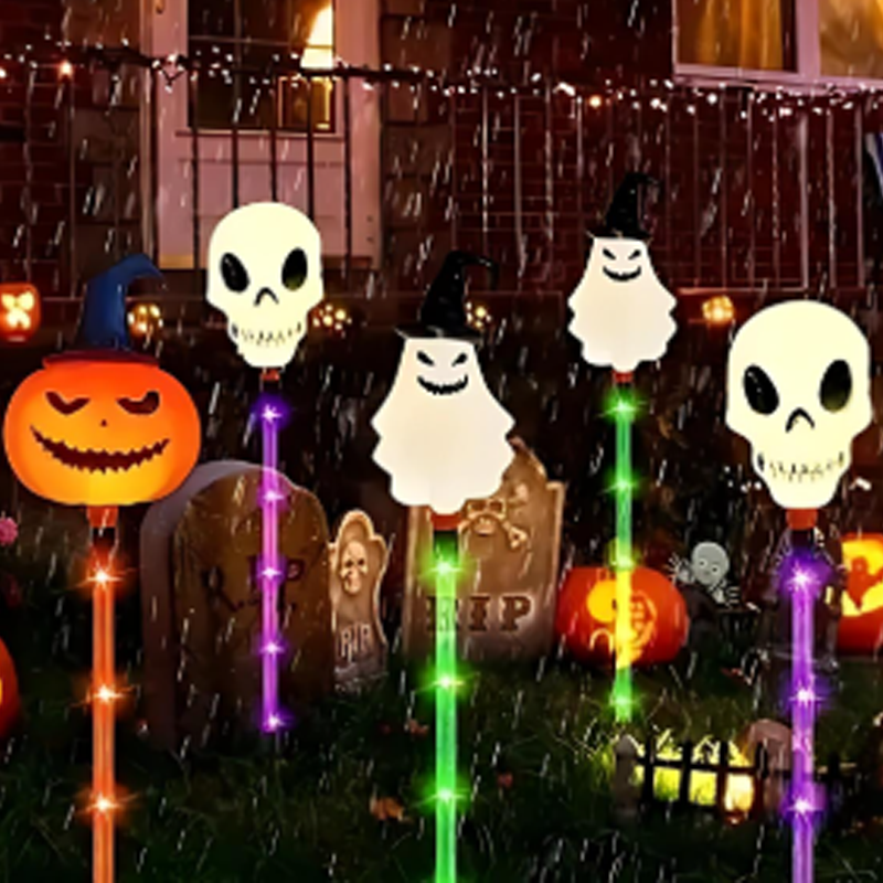 Wasserdichte Halloween-Kürbis-Erdspieß-Lichter