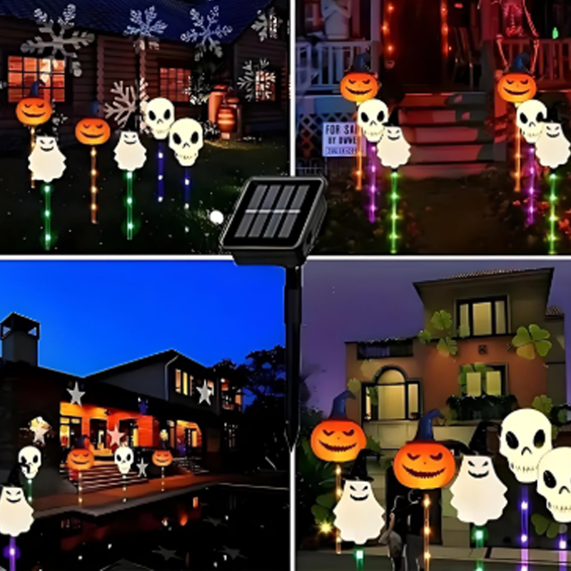 Wasserdichte Halloween-Kürbis-Erdspieß-Lichter