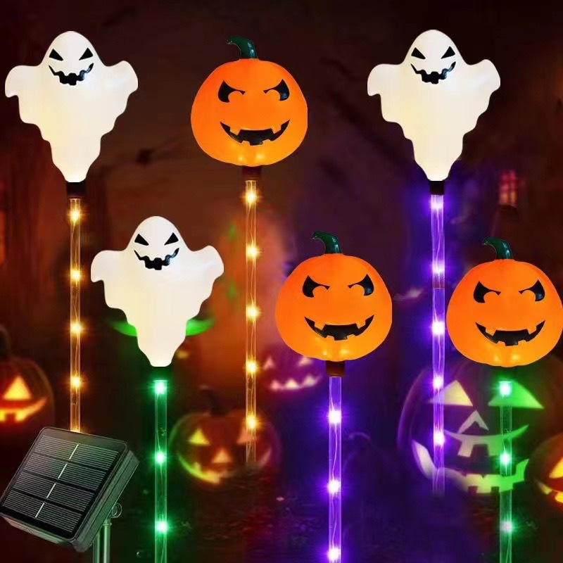 Wasserdichte Halloween-Kürbis-Erdspieß-Lichter