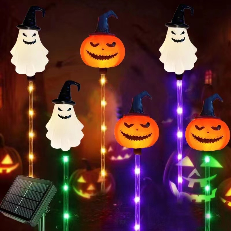 Wasserdichte Halloween-Kürbis-Erdspieß-Lichter
