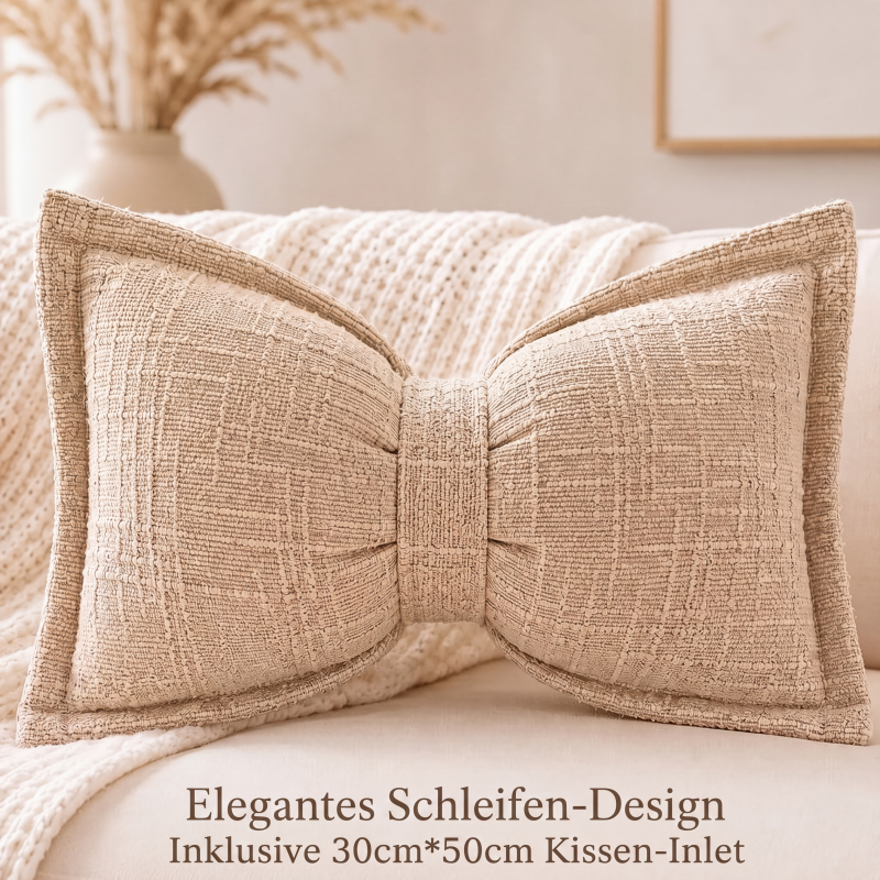 🎀✨ Weiches Chenille-Kissen in Schleifenform – flauschig, dekorativ & vielseitig, jetzt −50%