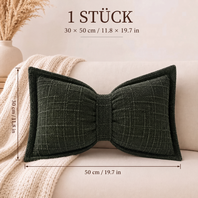 🎀✨ Weiches Chenille-Kissen in Schleifenform – flauschig, dekorativ & vielseitig, jetzt −50%