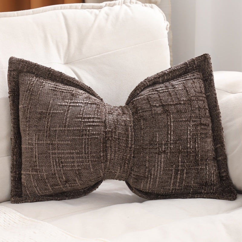 🎀✨ Weiches Chenille-Kissen in Schleifenform – flauschig, dekorativ & vielseitig, jetzt −50%
