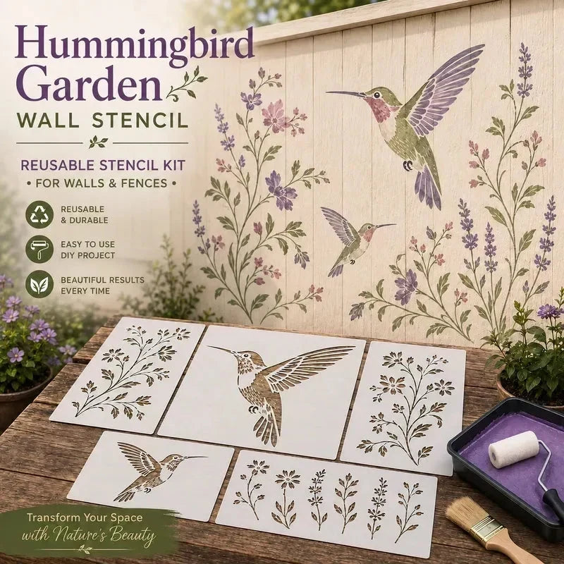 🎨 50 % Rabatt! DIY-Malschablonen für Garten & Terrasse – Wiederverwendbare Schablonen für Wege, Betonflächen & kreative Gestaltung