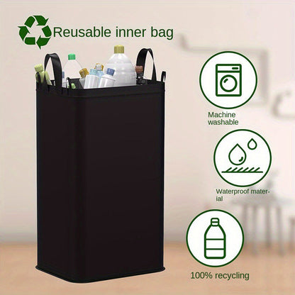 Foldable Recycling Bin with Lid for Kitchen & Home