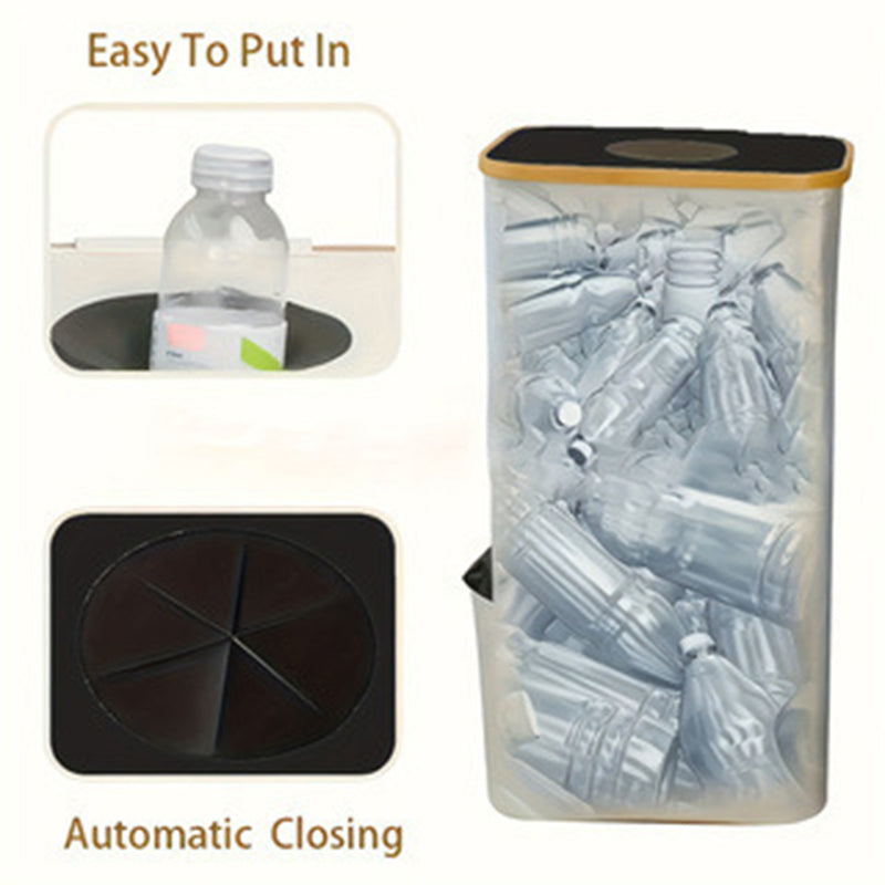 Foldable Recycling Bin with Lid for Kitchen & Home