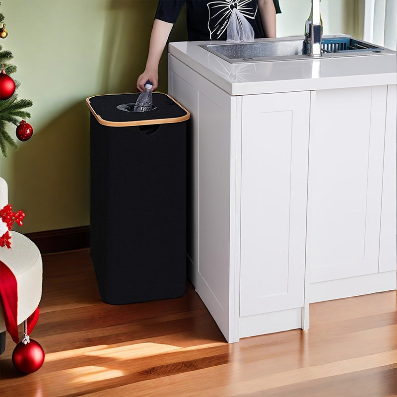 Foldable Recycling Bin with Lid for Kitchen & Home