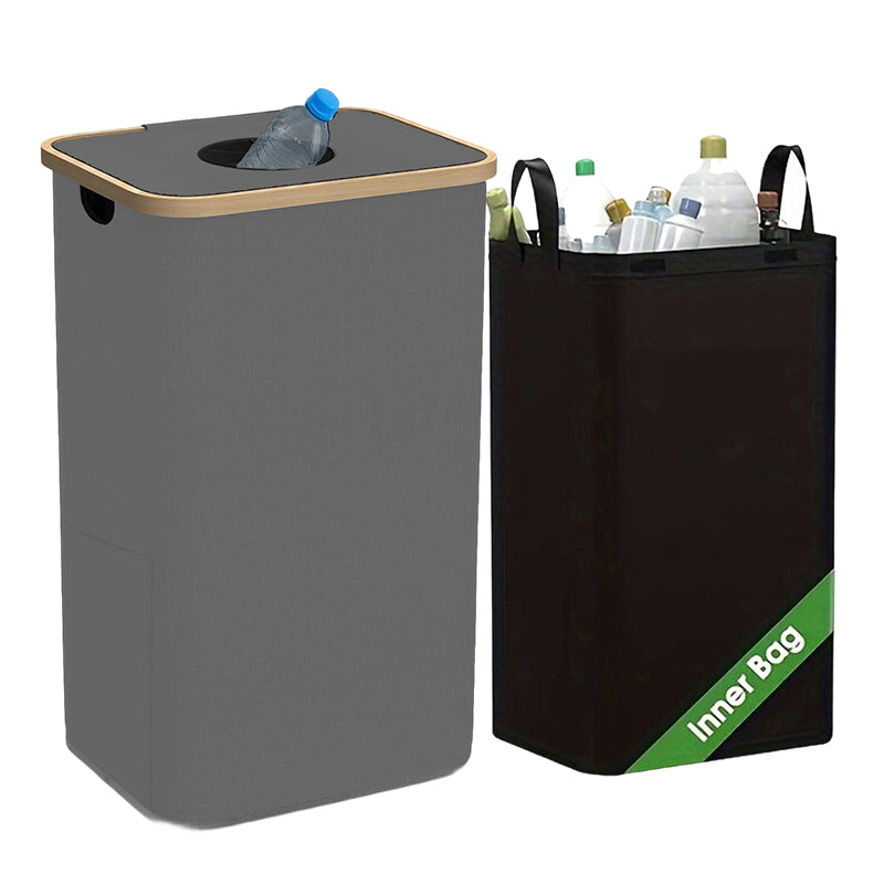 Foldable Recycling Bin with Lid for Kitchen & Home