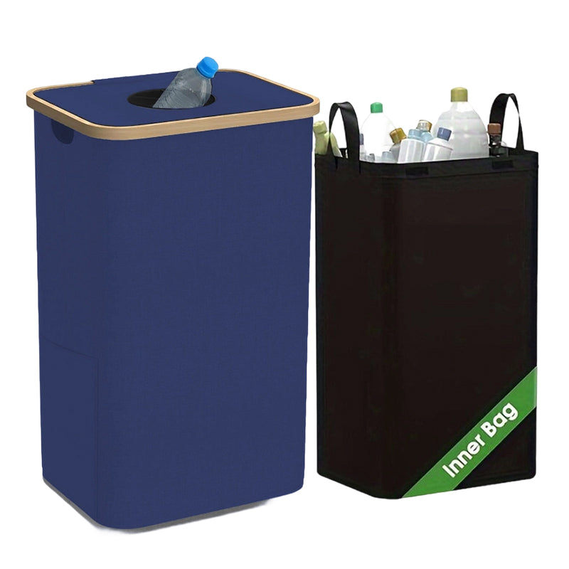 Foldable Recycling Bin with Lid for Kitchen & Home
