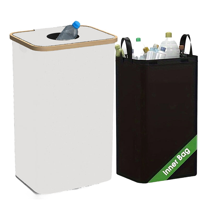 Foldable Recycling Bin with Lid for Kitchen & Home