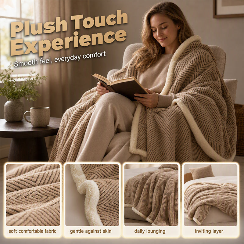 🛋️ 50% RABATT! 🧶 Doppellagige Kuscheldecke – Extra warm, weich & vielseitig – Ideal für Sofa, Bett & gemütliche Stunden zu Hause ✨