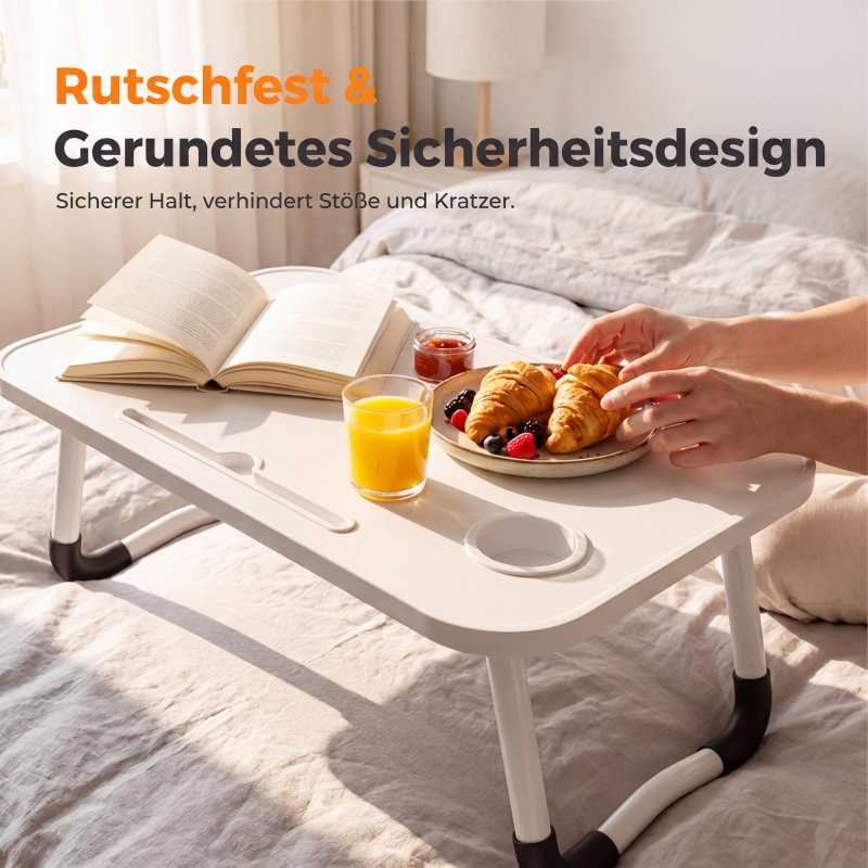 ⏳Nur für kurze Zeit – 50% RABATT⏰Klappbarer Laptop-Bettisch mit Becherhalter