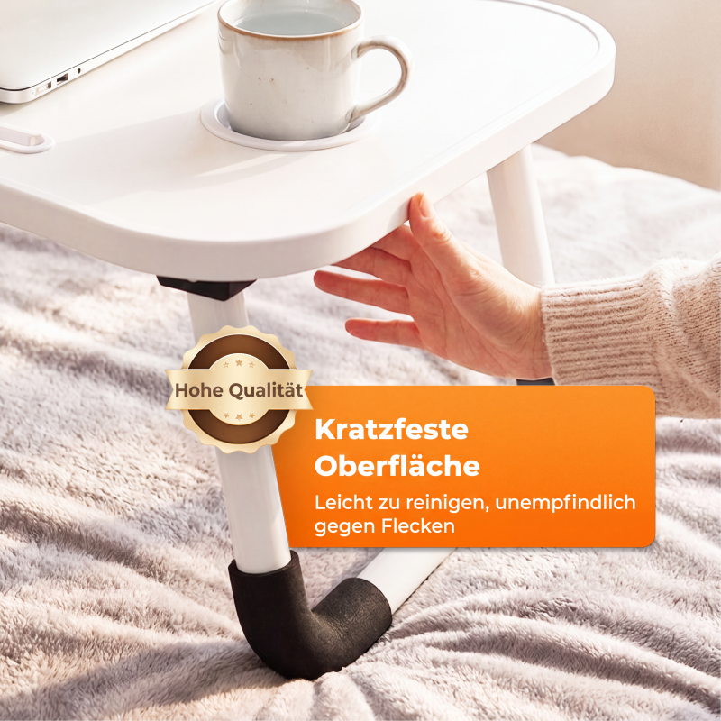 ⏳Nur für kurze Zeit – 50% RABATT⏰Klappbarer Laptop-Bettisch mit Becherhalter