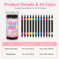 📢📢 50% RABATT !!⏰️ 24 Farben Doppelendige Nailart-Stifte Set
