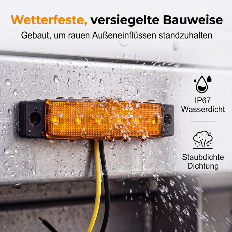 10 Stück LED-Seitenmarkierungsleuchten für Lastwagen