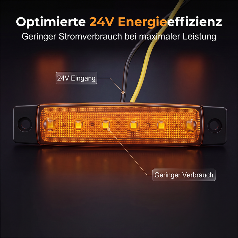 10 Stück LED-Seitenmarkierungsleuchten für Lastwagen