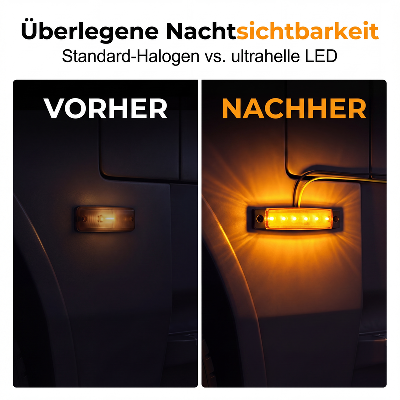 10 Stück LED-Seitenmarkierungsleuchten für Lastwagen