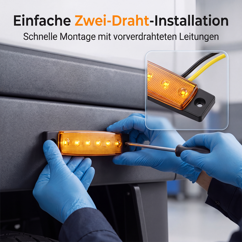 10 Stück LED-Seitenmarkierungsleuchten für Lastwagen