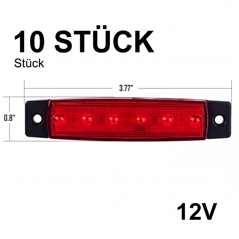 10 Stück LED-Seitenmarkierungsleuchten für Lastwagen