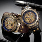 📢📢 40% RABATT !!⏰ Mechanische Retro-Uhr – Automatikwerk, Doppel-Armbandwahl (Stahl/Leder) – Vintage-Stil, moderne Präzision ✨