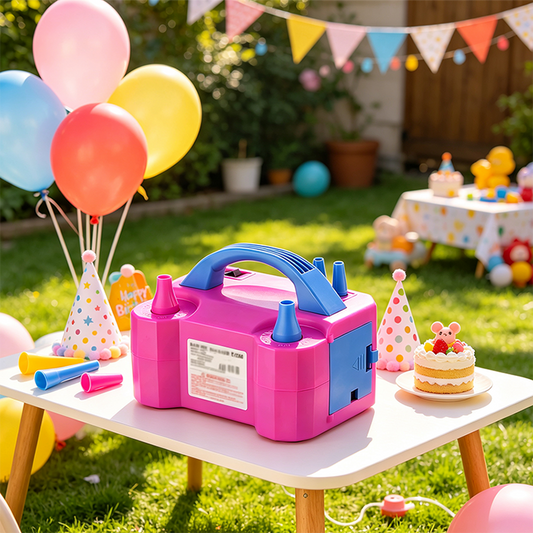 Elektrische Ballonpumpe mit zwei Düsen