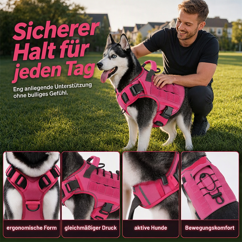 🐾 50% RABATT! 🛡️ Taktisches Hundegeschirr – Wasserabweisend & robuster Griff ✨