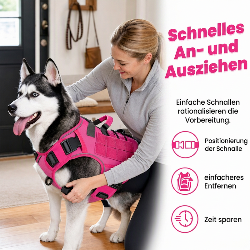 🐾 50% RABATT! 🛡️ Taktisches Hundegeschirr – Wasserabweisend & robuster Griff ✨