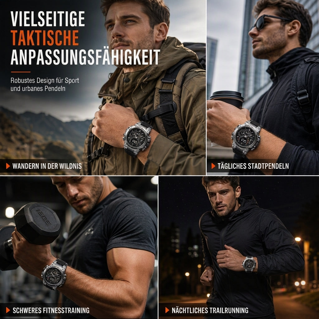 📢📢50% RABATT !!⏰Taktische Digital-Sportuhr im Stil 50M, wasserdicht und multifunktional