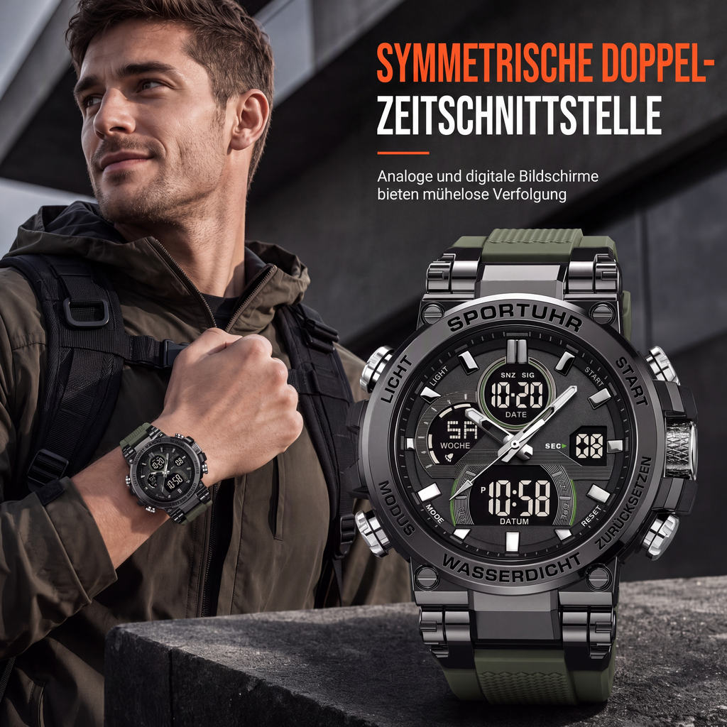 📢📢50% RABATT !!⏰Taktische Digital-Sportuhr im Stil 50M, wasserdicht und multifunktional