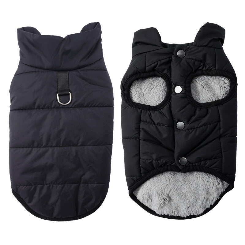 🐶 50% RABATT! ❄️ Hunde-Winterweste – Fleecefutter, winddicht & mit Anlein-Ring ✨