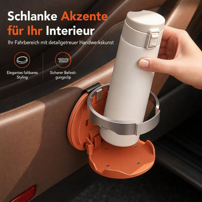 📢📢50% RABATT !!⏰Multifunktionaler klappbarer Autotür-Becherhalter, Aufbewahrungsregal für Getränke und Wasserflaschen mit großem Durchmesser