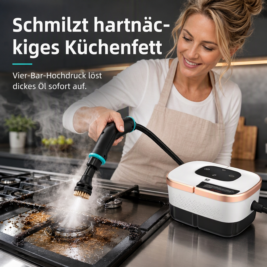 📢📢50% RABATT !♨️ Dampfreiniger mit Digitalanzeige – Hochdruck & Hochtemperatur, multifunktional für Küche, Bad & Haushalt