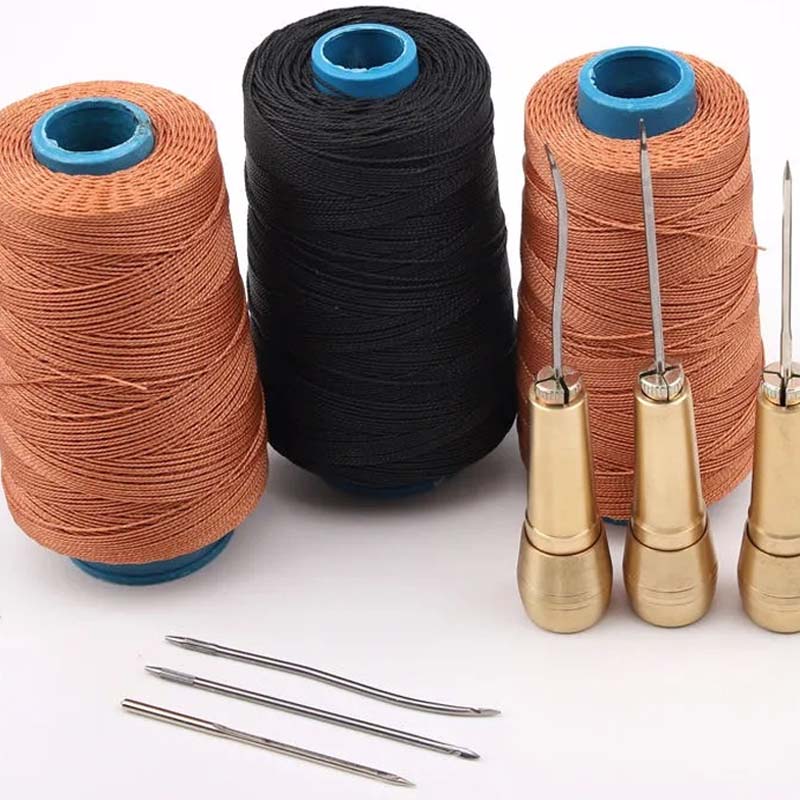 📢📢JETZT 50 % RABATT!! ⏰5-teiliges Leder-Nähahle-Set mit gewachstem Faden🧵