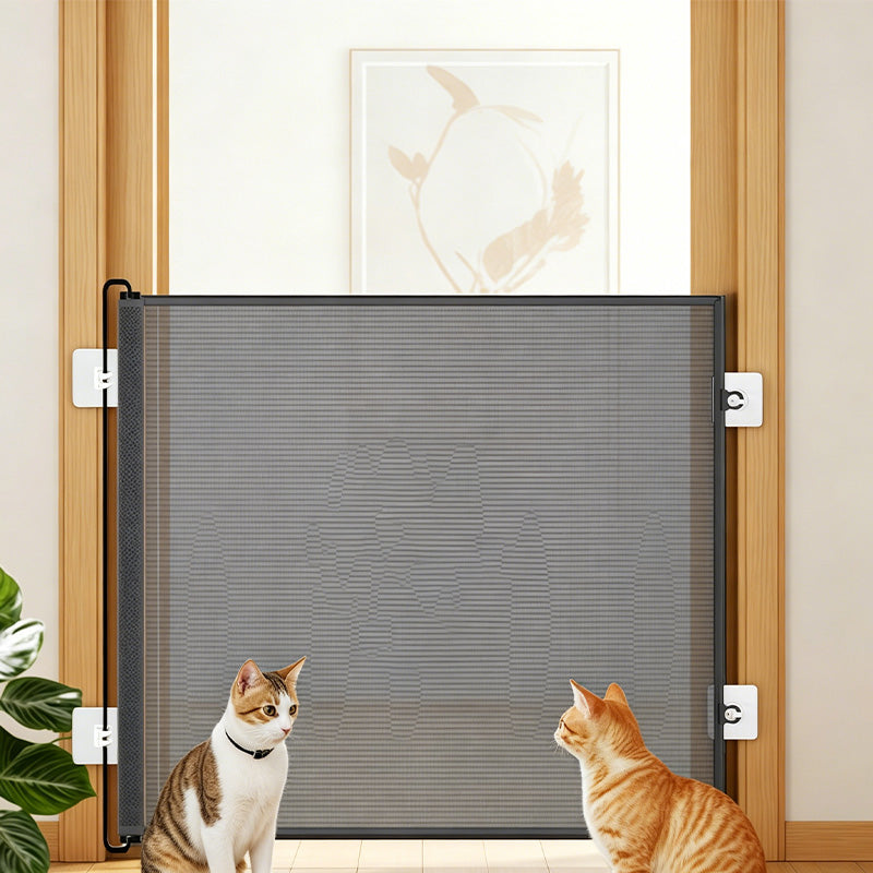 Einziehbares, bohrfreies Haustiergitter für Innentüren und Treppen