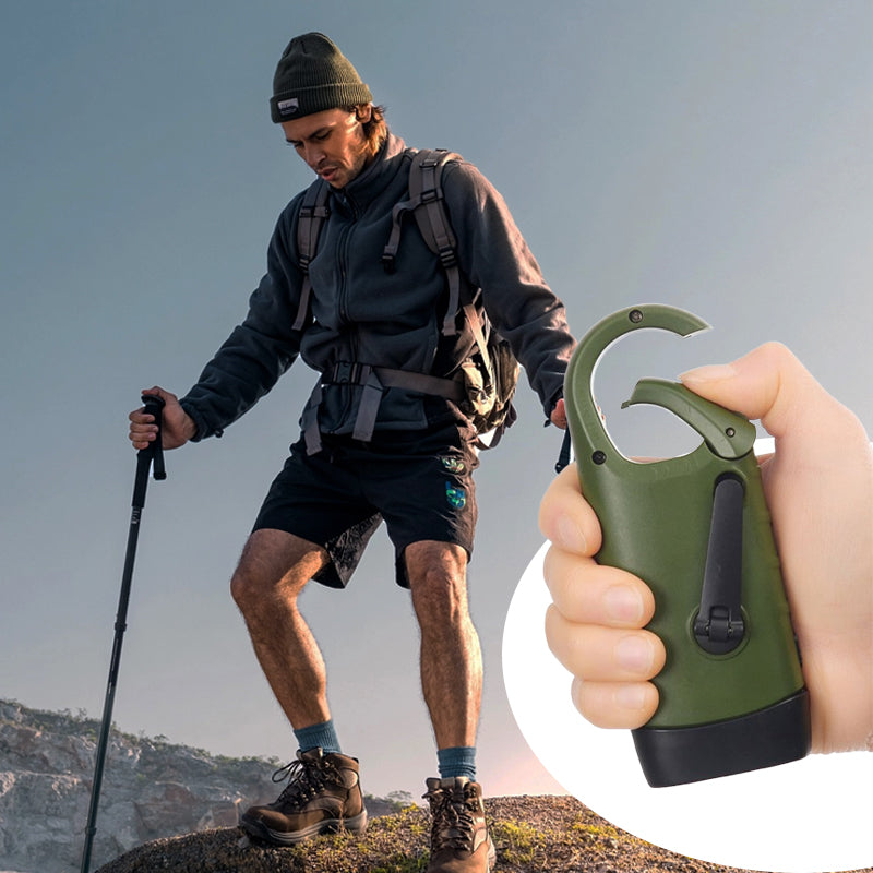 📢📢50% RABATT !!⏰Outdoor-Notlampe (Handkurbel + Solar + USB-Aufladung)