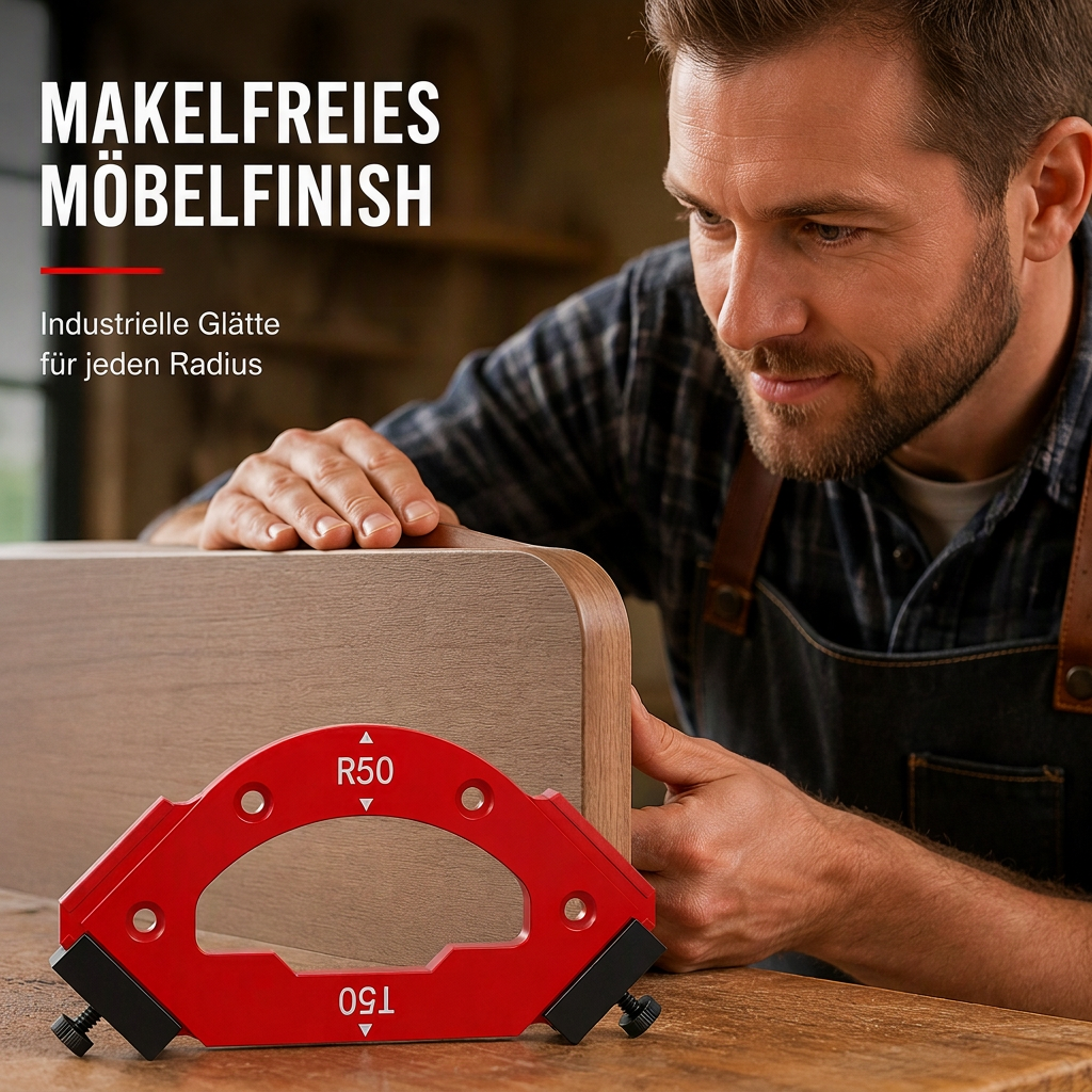 🔧 50% RABATT! 🪚 R-Winkel-Frässchablone – Für abgerundete Ecken & Holzbearbeitung ✨
