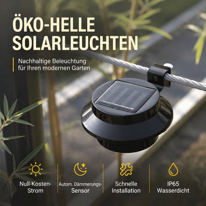 🔥50% RABATT🔥 SOLAR GARTENLEUCHTEN Wasserdicht für Dachrinnen und Wände